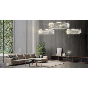 China Modern LED Crystal Ceiling Lights Ceiling Mounted Adjustable Light on sale