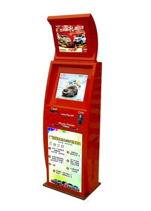 China Multi Language Dual Screen Kiosk Self Service Payment With Keyboard wholesale