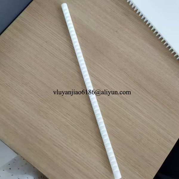 Polytetrafluoroethylene Grooved Rod PTFE Parts Anti Corrosive OEM