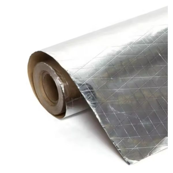 Flame-Retardant FSK Facing with 7 um Foil Thickness and 60gsm Kraft Paper for HVAC Duct Insulation