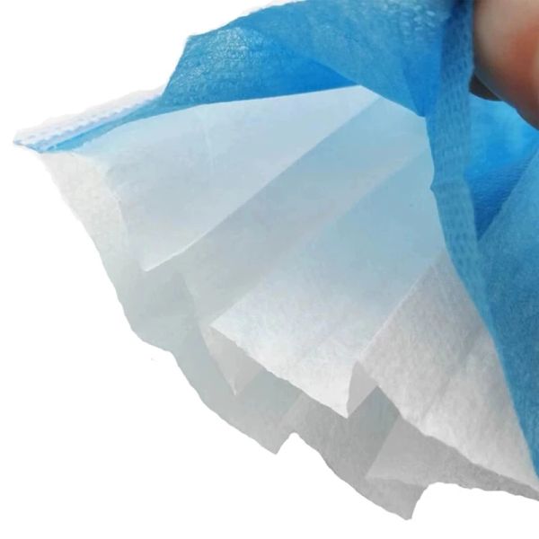 Ears Wearing Blue 3 Ply Non Woven Face Mask