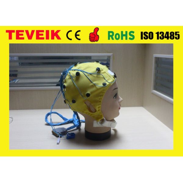 Medical Factory of Integrated Neurofeedback EEG Cap With Tin electrodes with 20, 32, 64 ,128 leads