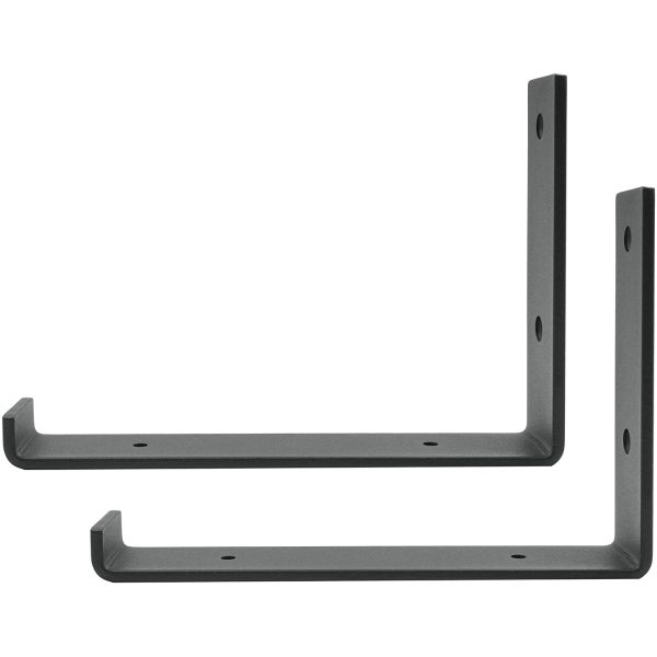 DIY Floating Shelf Stainless Steel J Brackets with Lip Wall Mounting Metal Shelf Supports