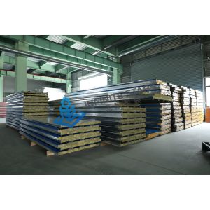 China 50mm Color Steel Sandwich Panel Corrugated Roof Panel / Wallboard 75 Type 100 Type on sale
