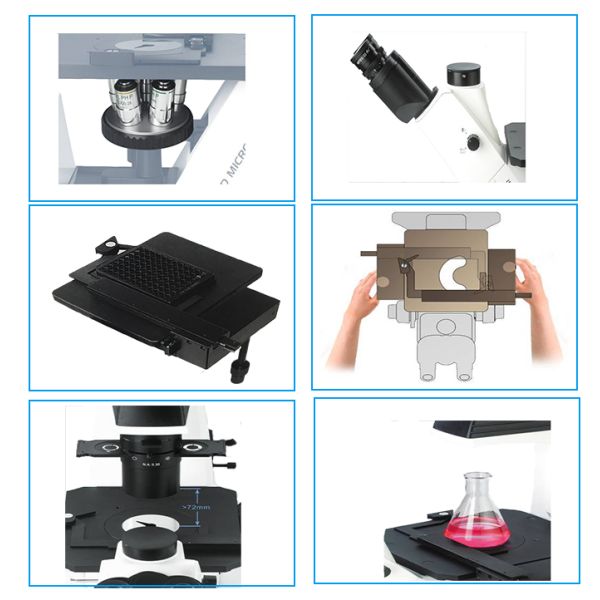 High Precision Inverted Light Microscope In Animal Cell Culture 100X - 400X