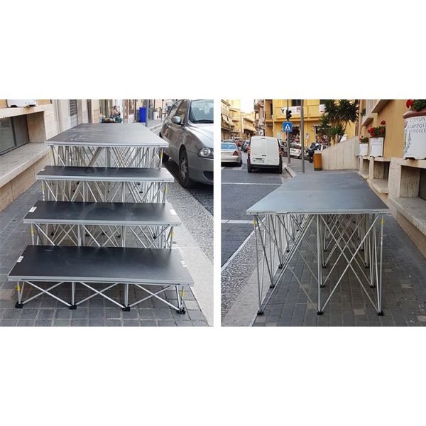 Adjustable aluminum portable stage platform for customized concert