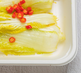 8" 9" 3 Compartment Biodegradable Food Boxes Bagasse Hinged Container