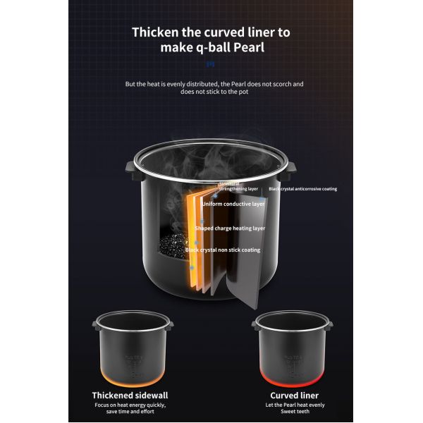 Commercial Tapioca Pearl Cooker 8L Fully Automatic Boba Milk Tea with App-Controlled