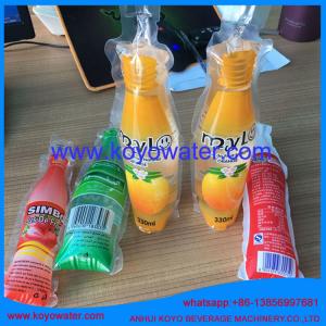 China carbonated soft drink making machine/plastic bottle shape pouch soft drink packaging machine/mini bag drink filling mach wholesale
