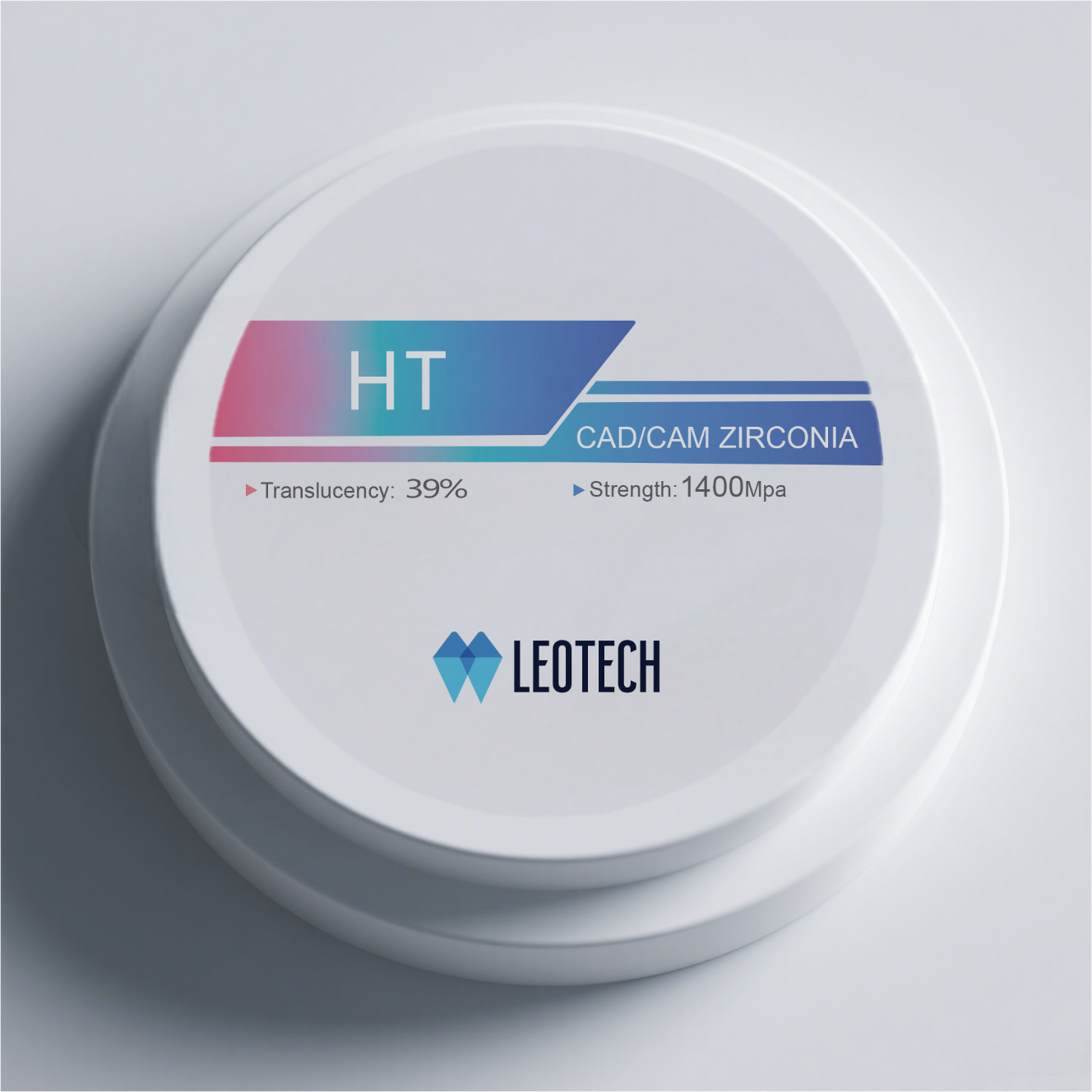 HT High Strength 1400MPa Zirconia Block for Crown/Bridge 98x10-25mm CAD/CAM Dental Disc