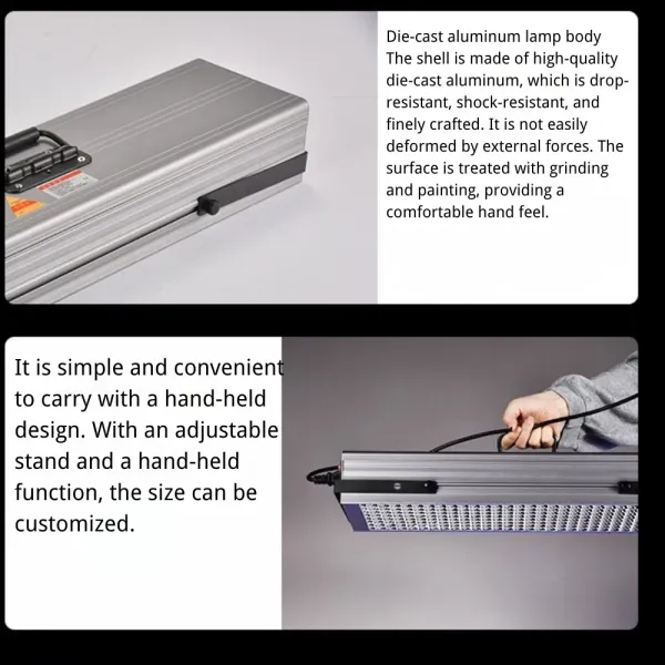 Factory Price 365/395nm Air-Cooled Dual-Fan Tech Die-Cast Alu IP43 Housing Dual-Wavelength 60W UV Curing Light for Printing Nails 3D Resins