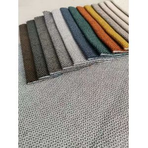 Jacquard Stamped Linen Sofa Fabric Easy To Maintain Pet Friendly