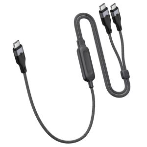 140W 2 IN 1 USB C To USB C Laptop Charging Cable 2.0 Data Cable