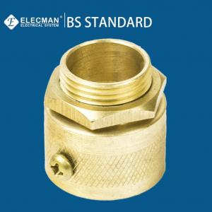 China 1 2 BS Brass Fittings Conduit Male Adaptor With Screw C/W Locknut wholesale