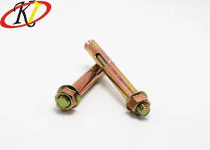 China Yellow Galvanized Heavy Duty Sleeve Anchors With Hex Flange Nut Customized Size wholesale