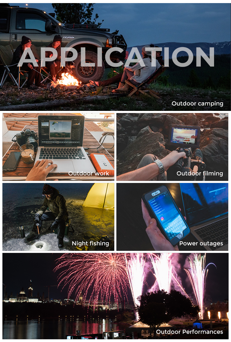 500W Portable Power Station Lifepo4 LFP QC 3.0 Fast Charging