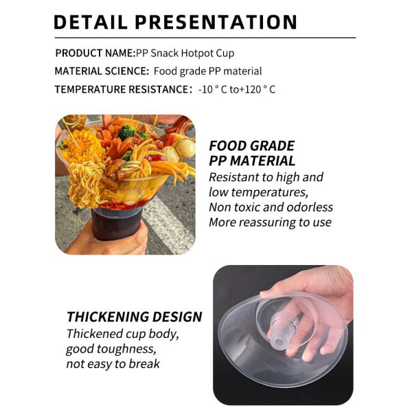 Disposable Hard Personalized Plastic Cups With Plastic Snack Food Bowl