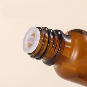 5ml Essential Oil Bottles Amber Glass Cosmetic Bottles With Long Inner Plug OEM