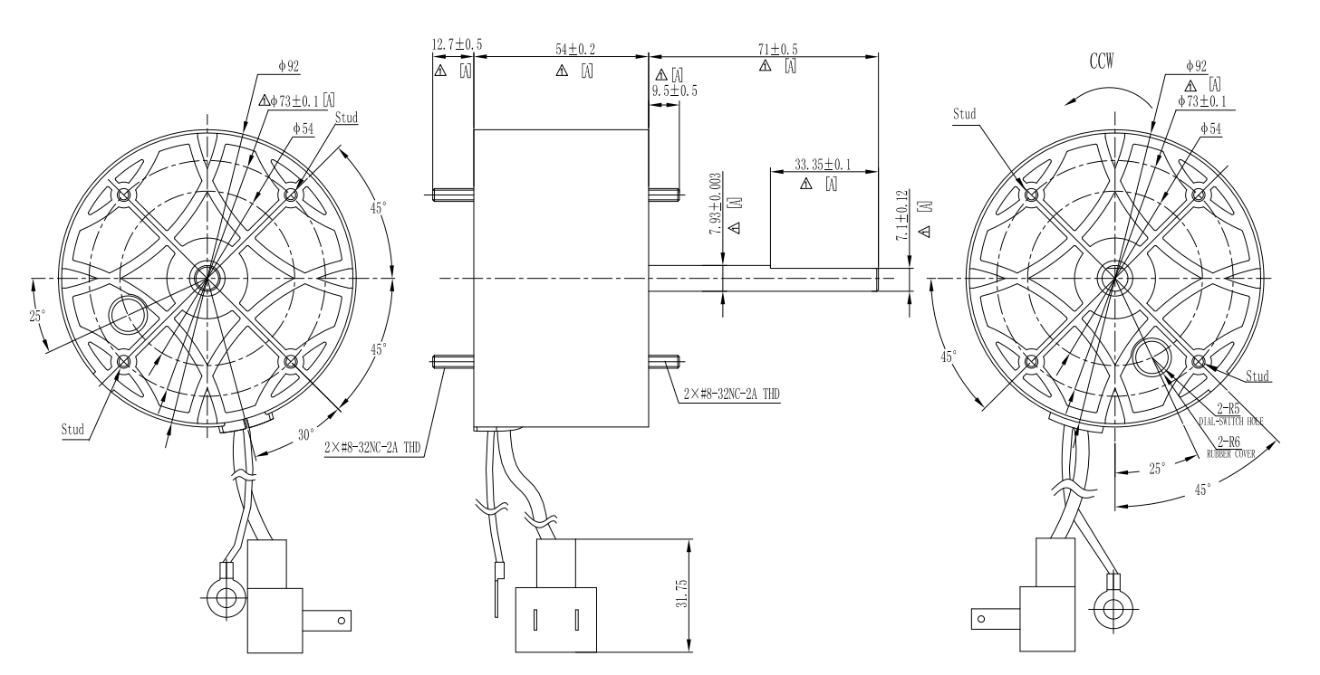 6 Speeds Option Variable Speed Brushless DC Motor , Direct Drive Brushless Motor Low Vibration