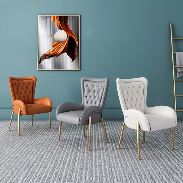 Diamond Tufting Upholstered Dining Armchair Nordic Luxury
