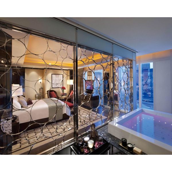 Hairline Copper Stainless Steel Wall Panels For Hotels/Villa/Lobby/Shopping Mall