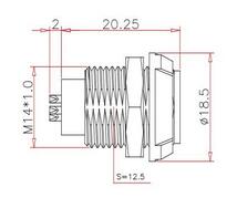 3 Pin Push Pull Female Circular Plastic Connectors M0 Shell Size