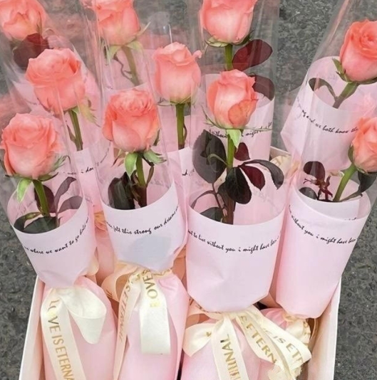 Mother's Day single flower wrapping paper, single rose bouquet packaging bag, carnation flower wrapping paper, single bag