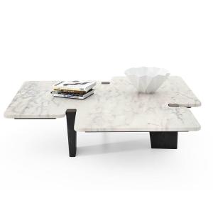 China 700mm Customized Coffee Table 1.4m Titanium Italian Style Marble wholesale