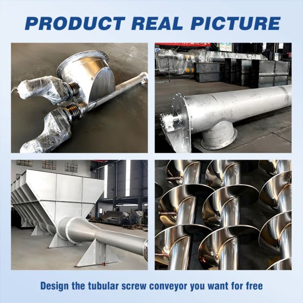 custom Adjustable Speed Building Industry Spiral Screw Conveyor for Cement Fertilizer Flexible Granular Sugar Cement Auger Feeders