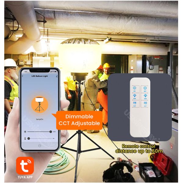 5000 Hours Balloon Led Light 60W 100W LED Light Tower For Parties Camps