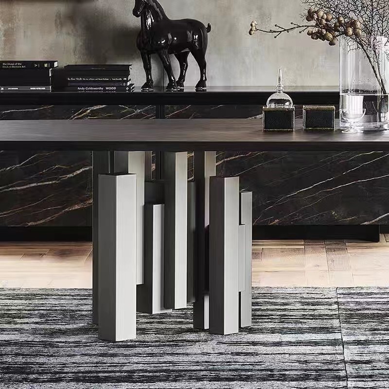 Wholesale Modern Ceramic Dining Tables and Chairs Set Sintered Marble Dining Table 8 Seater