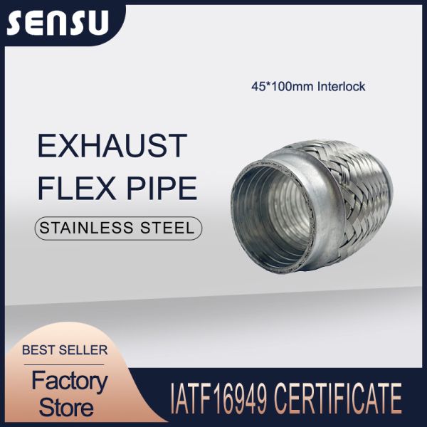 Quality Stainless Steel Inside Interlock Exhaust Flexible Pipe 45X100mm for sale