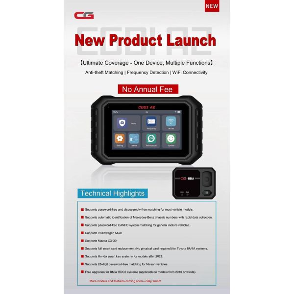 CGDI A2 Key Programmer Premium Edition for BMW G Series BDC2 2016+