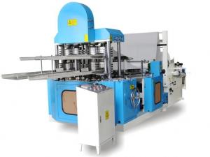 China 1/4 Fold Paper Napkin Making Machine With Color Printing Embossing Unit Stable Running wholesale