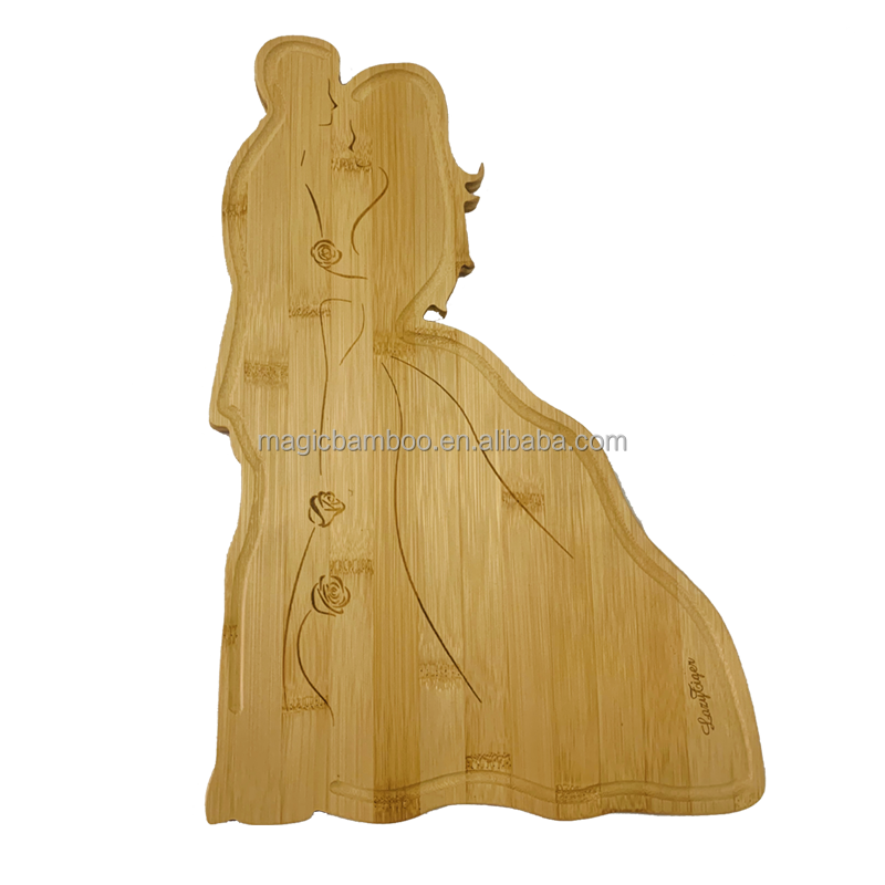 Creative Shape Bamboo Cutting Board Perfect Wedding Gift for Food Enthusiasts