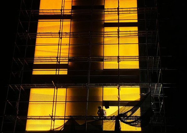 Quality Backlit Printed Laminated Glass Facade Sentryglas Interlayer for sale