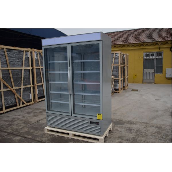 53" White Swing R404a Upright Glass Door Fridge With LED Lighting