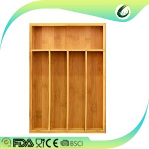 China Convenient Popular Wooden Silverware Holder , Stackable Kitchen Drawer Organizer wholesale