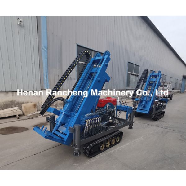 4 Hydraulic Legs 30m Deep Solar Pile Driver Equipment With 25HP Diesel Engine