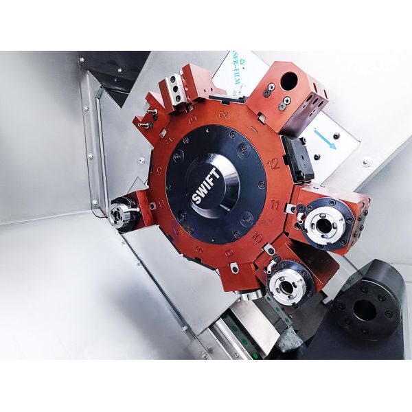 TCK56Y CNC Slant Bed Turn Mill Center 4 Axis CNC Lathe With Power Turret