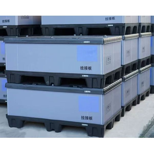 Customized Plastic Pallet Container Glossy Pallet Plastic Box Good Bearing For Shipping And Storage