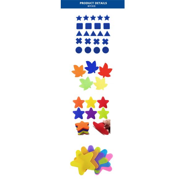 Customised Hook And Loop Stickers Irregular Shaped For Kindergarten Decoration