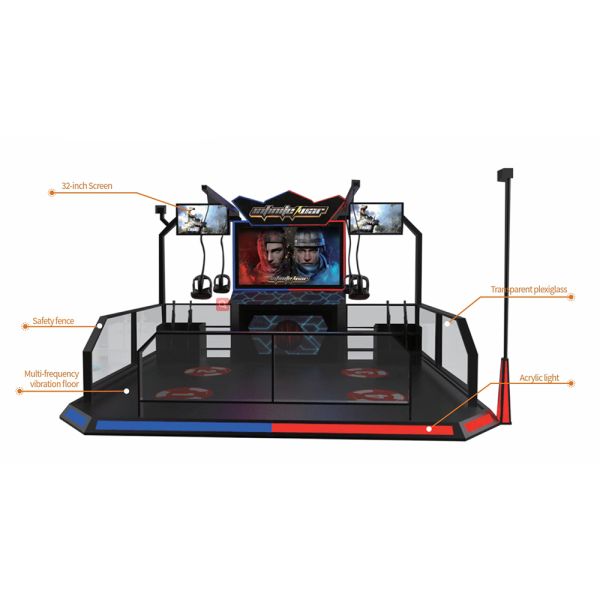 2 Players 9D VR Shooting Simulator With HTC Vive Headset For Middle Age