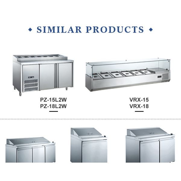 Commercial Pizza Salad Preparation Table Stainless Steel Customizable Sandwich Fruit Salad Workbench with Refrigerator