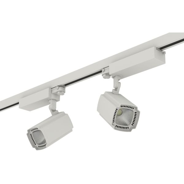 35 Watt 4 Wire Rail 16A Led Tracking Lights 5000k Matt White Black