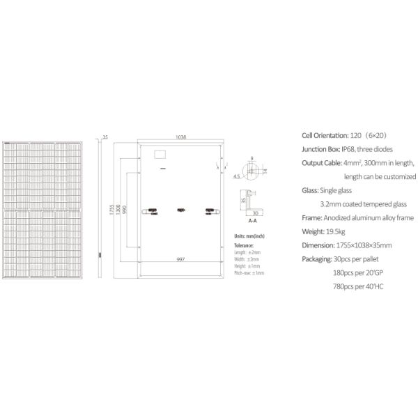 Bleusun 370w Solar Panel Half Cell 375w 380w 120cell Full Black Solar Panel Stock in US Long Beach Warehouse With UL