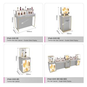 Beauty Shop Display Furniture Adjustable Washing and Care Back Cabinet with LED