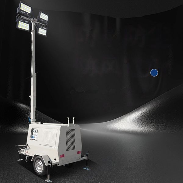Mobile Light Tower Generator Diesel Light Tower Lamp 4×500W LED Industrial Light Tower