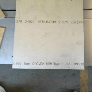 China Hastelloy C - 276 Alloy Steel Sheet 8.9g / Cm3 Nickel Chromium Molybdenum Plate wholesale