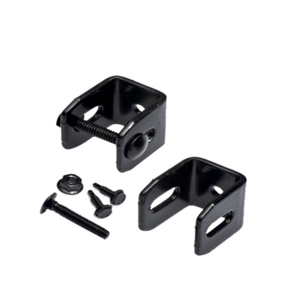 2" Metal Fence Brackets Galvanized Sprayed Black Plastic Iron Square Pipe